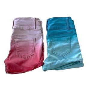 Kids Ombre Shorts Set - Pink and Blue